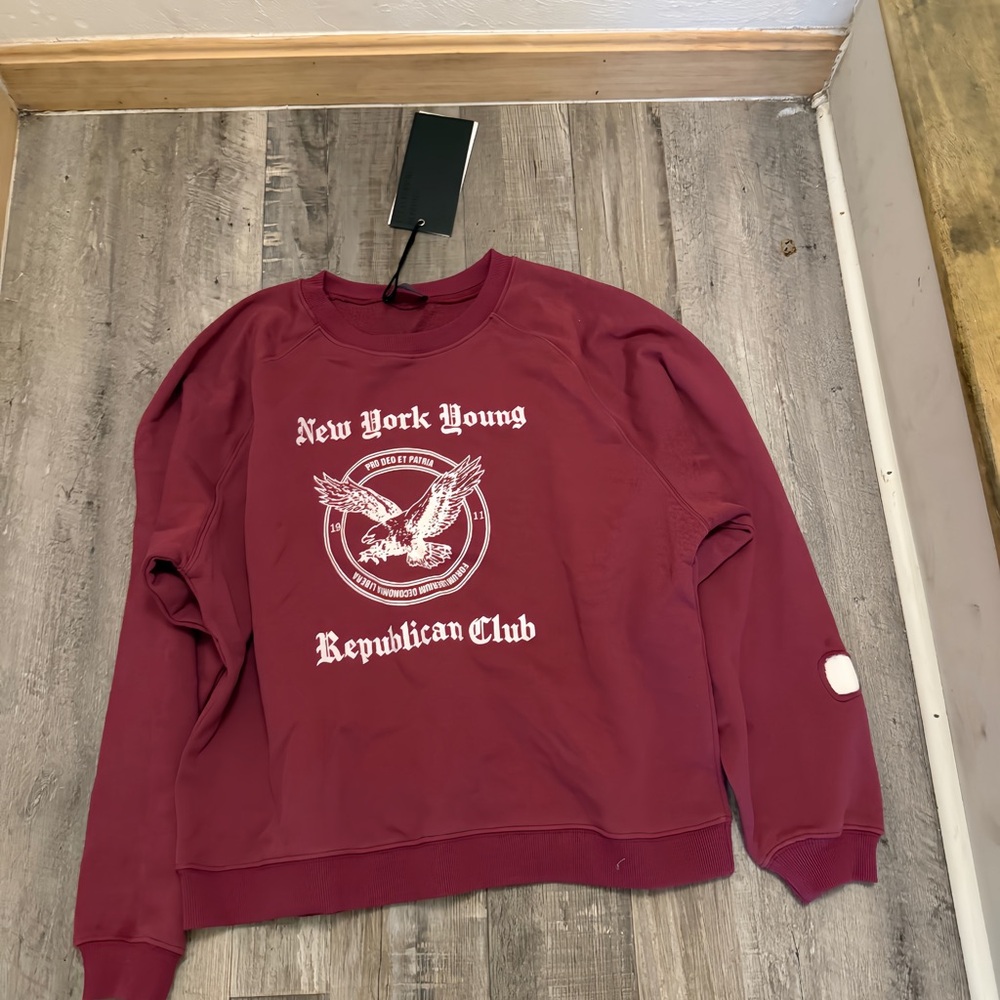 New York Young Republican Club Maroon Crewneck Sweater